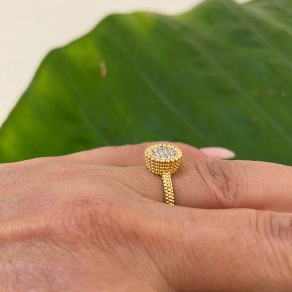 14k Gold Plated Solitaire Engagement Ring - Picture 7 of 10